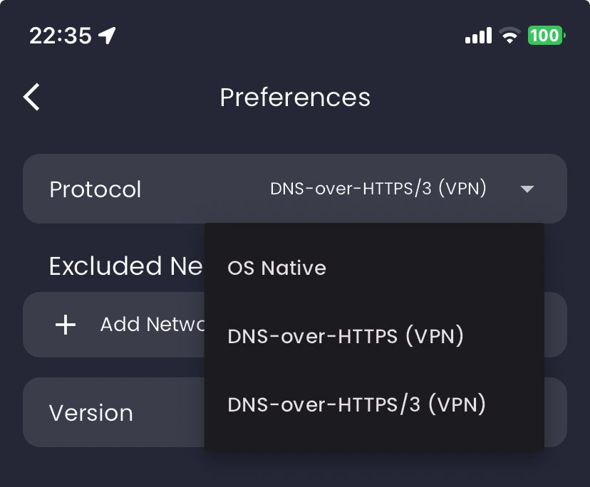 DNS-over-HTTPS/3 (VPN)